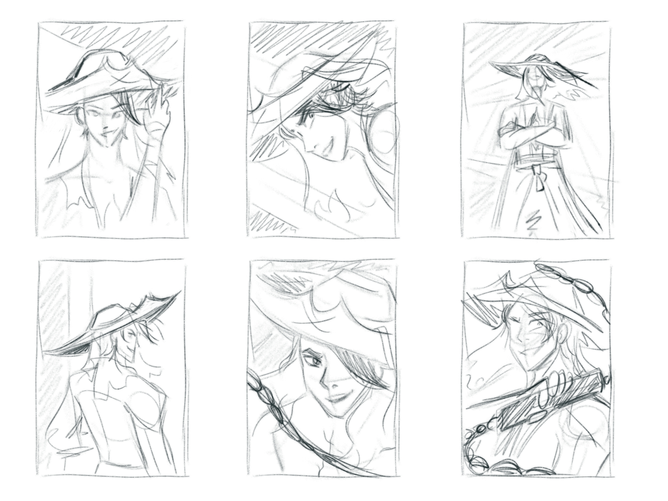 Thumbnail explorations of Simon 'Captain Heartless,' the leader of the Junkyard Pirates, showcasing his resilience and resourcefulness.