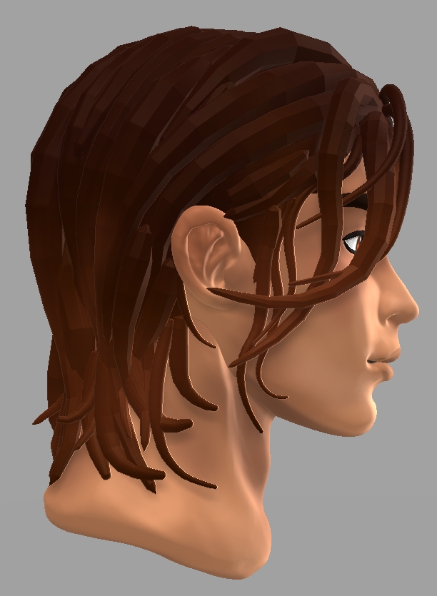 Multiple views of a semi-realistic male head sculpt in ZBrush, displaying different angles and lighting.