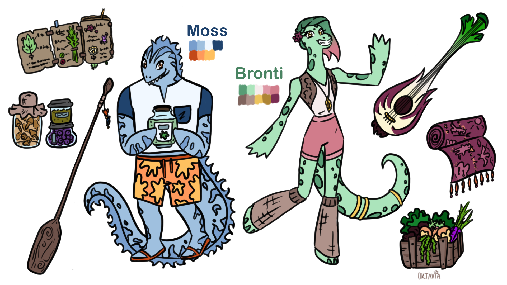 Dinosaurs character designs from Dinoworld
